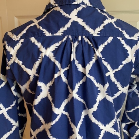 Tizzie Blue & White Tunic Top/Shirt Size Med - Picture 6 of 14